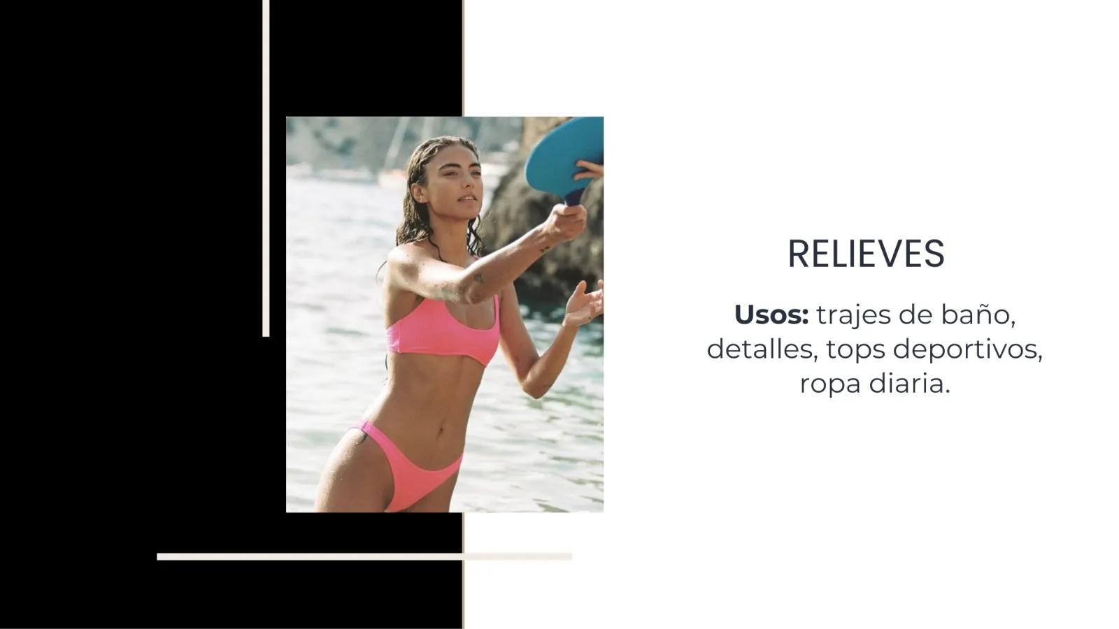 Foto Art. Telas con relieves o texturas para bikinis